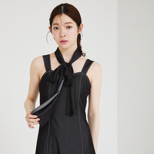 デニムライクリボン付ワンピース | セルフィスト(SELFIST) | マルイ