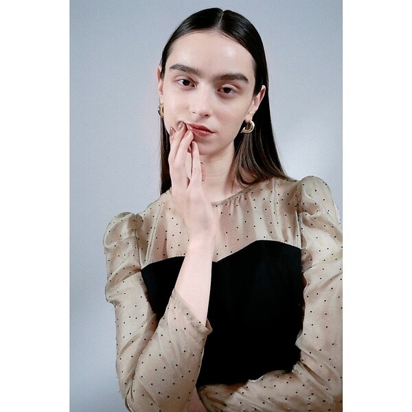 ドットフロッキーペプラムブラウス | セルフィスト(SELFIST) | マルイ