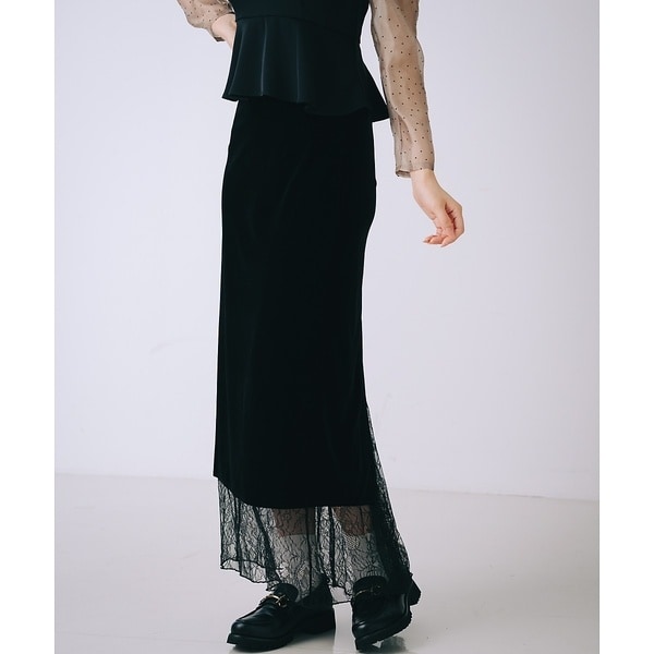 セルフィスト（SELFIST）/ベロア裾レーススカート ベロア裾レーススカート | セルフィスト(SELFIST) | マルイウェブチャネル