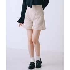 オリジナルロゴフラワー刺繍中綿ショートパンツ