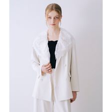 レース付きテーラドカラージャケット【予約】