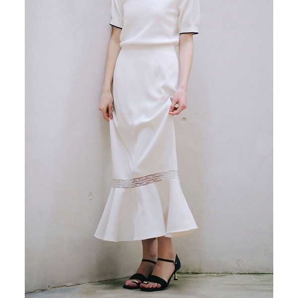 レース切替マーメイドスカート【予約】