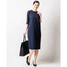 フォーマルスーツ・お受験スーツ/ストレートワンピース（濃紺・日本製）