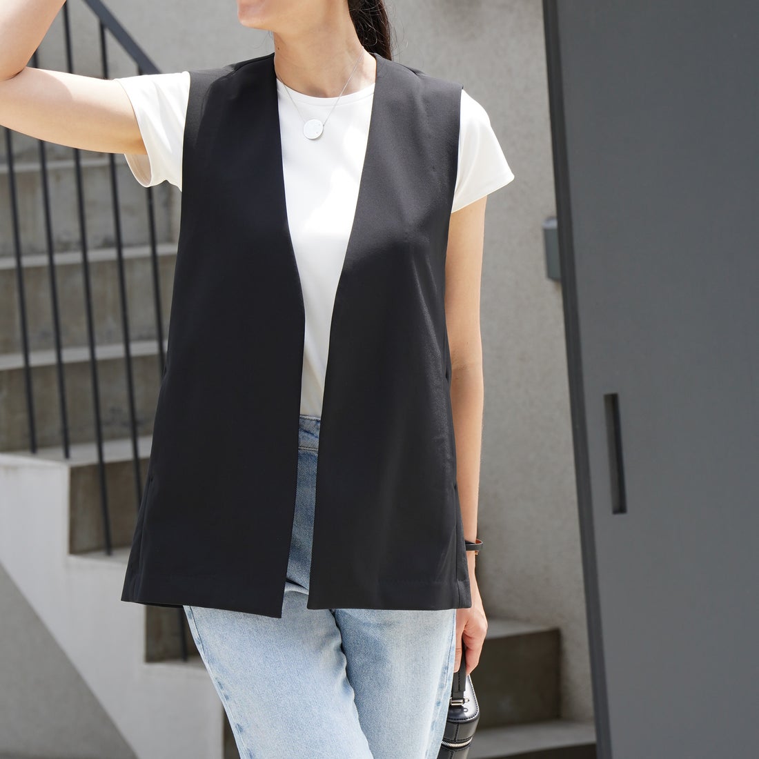 ハーリージレ　ヴィリーナ　virina　ネイビー　ジレ ヴィリーナ VIRINA 【UVカット・撥水加工・ストレッチ・洗える