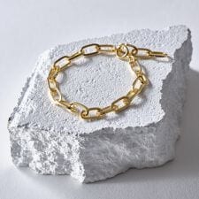 チェーンブレスレット（16Kゴールドメッキ）