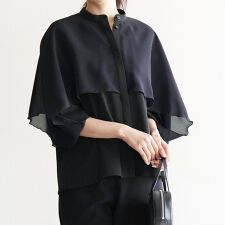 【洗える・UVカット・吸水速乾・接触冷感】ヴェールブラウス