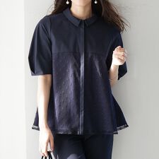 【セットアップ・ストレッチ・撥水】アリスブラウス