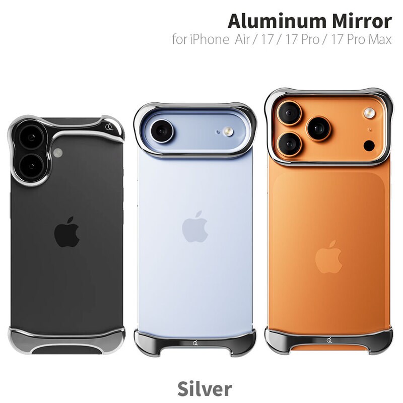 Arc Pulse] iPhone 17 Pro/17 Pro Max用 アルミ・ミラーシルバー