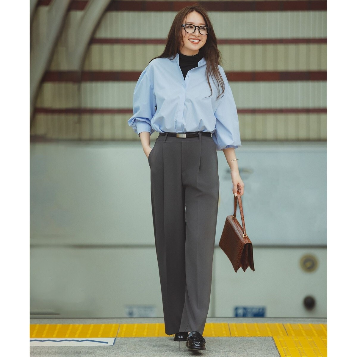 新色登場】【11サイズ展開】 BEAUTY MOVE タックワイドパンツ