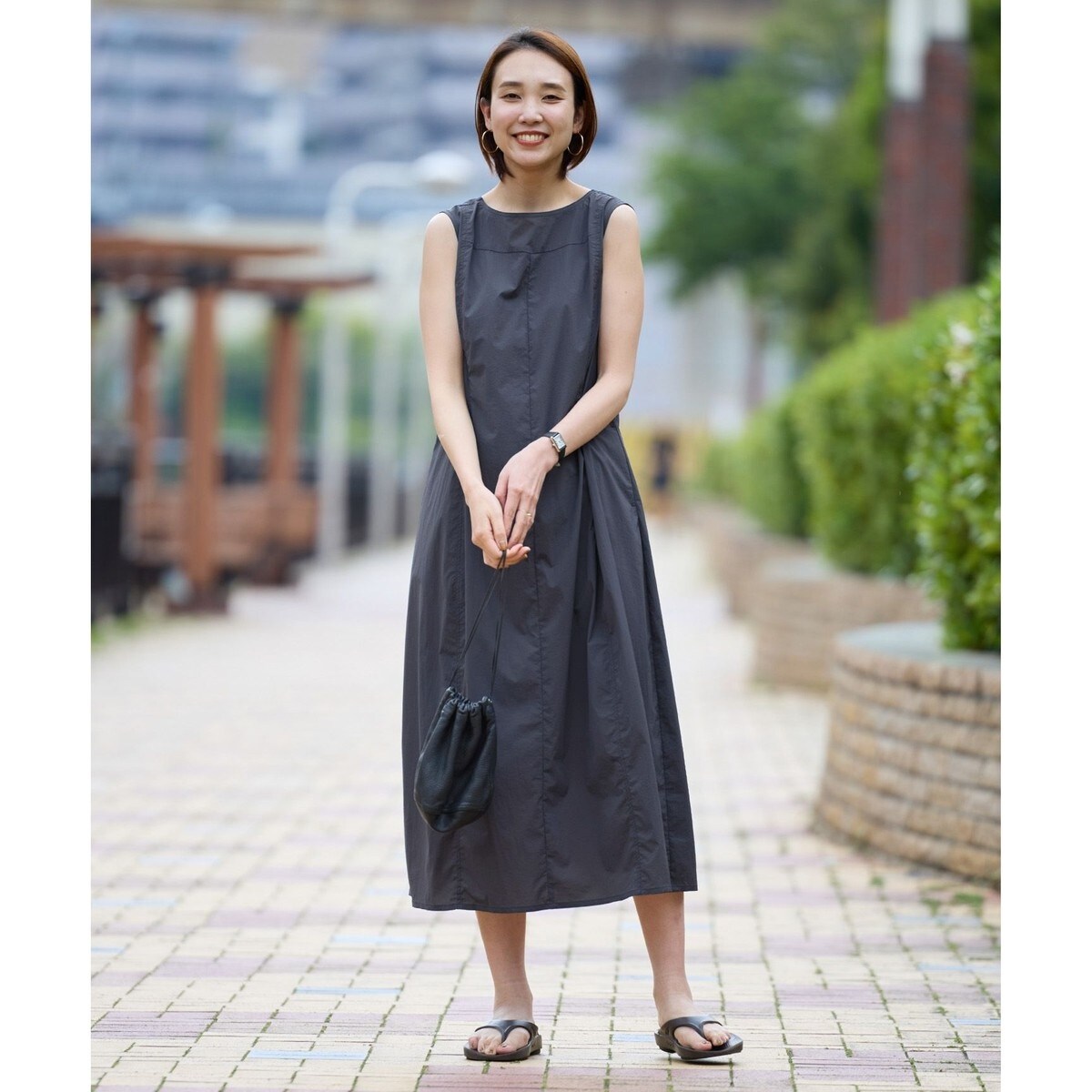 【新品タグ付き】 UNFILO ウエストドロストワンピース　M 新品】 UNFILO ウエストドロストワンピース M - メルカリ