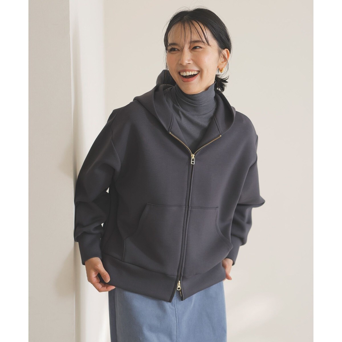 BEAUTY FORM JERSEY ZIPパーカー | アンフィーロ(UNFILO