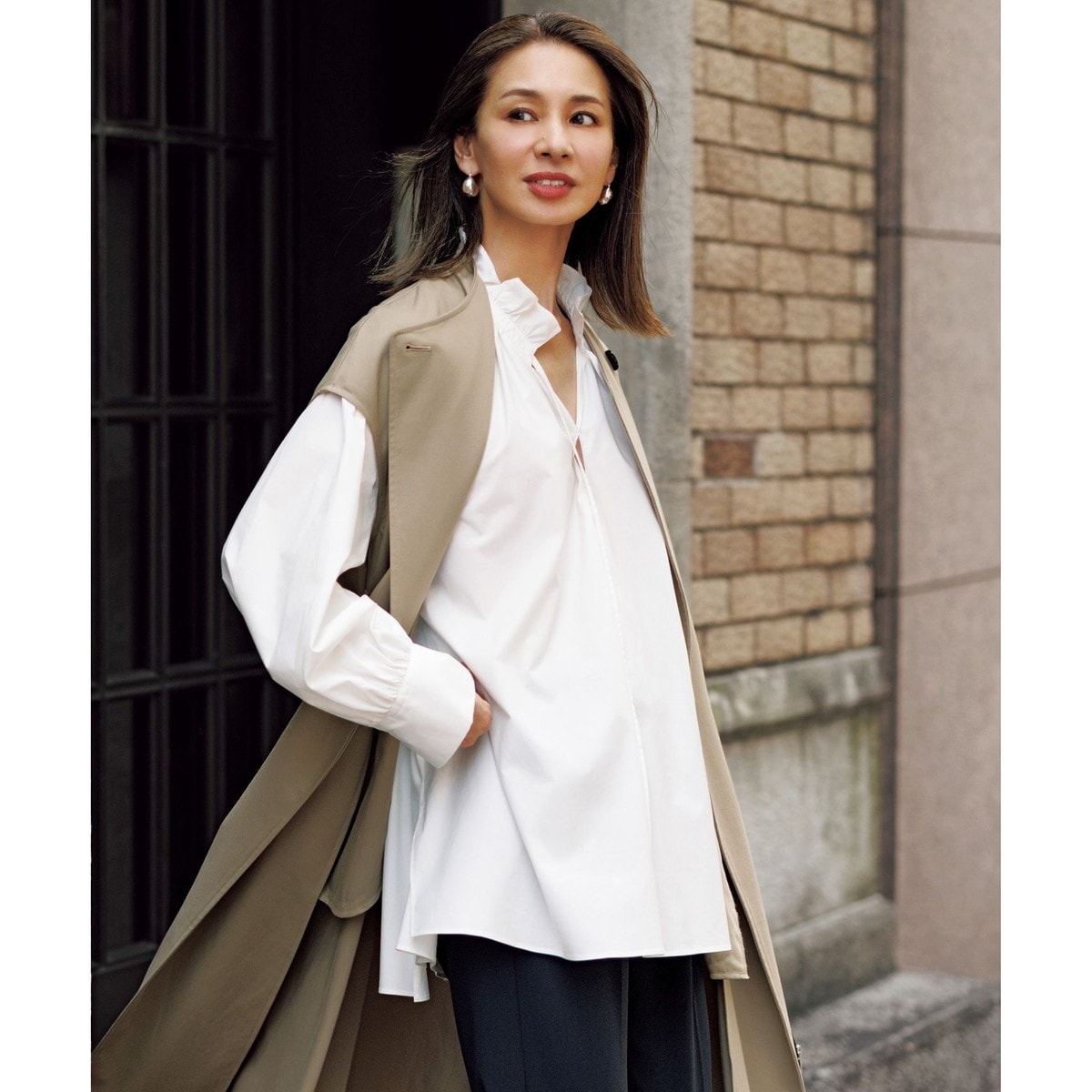 コットンツイル2WAYギャザーブラウス | アーバンリサーチ ドアーズ