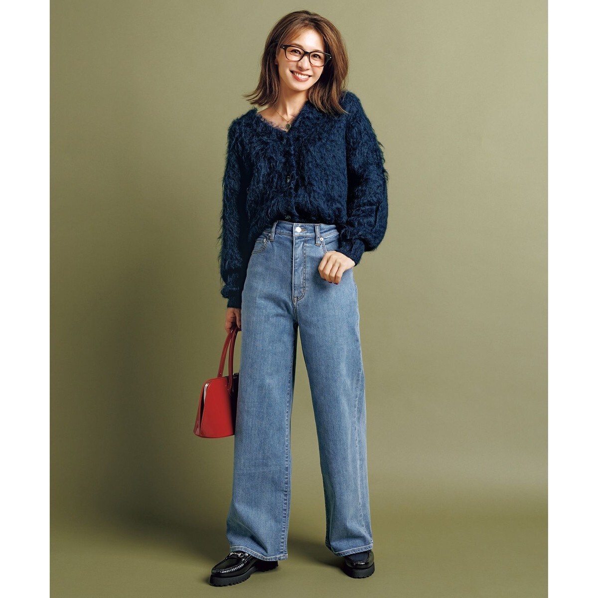 UNFILO DENIM】撥水ストレッチ ワイドストレートデニム | アンフィーロ