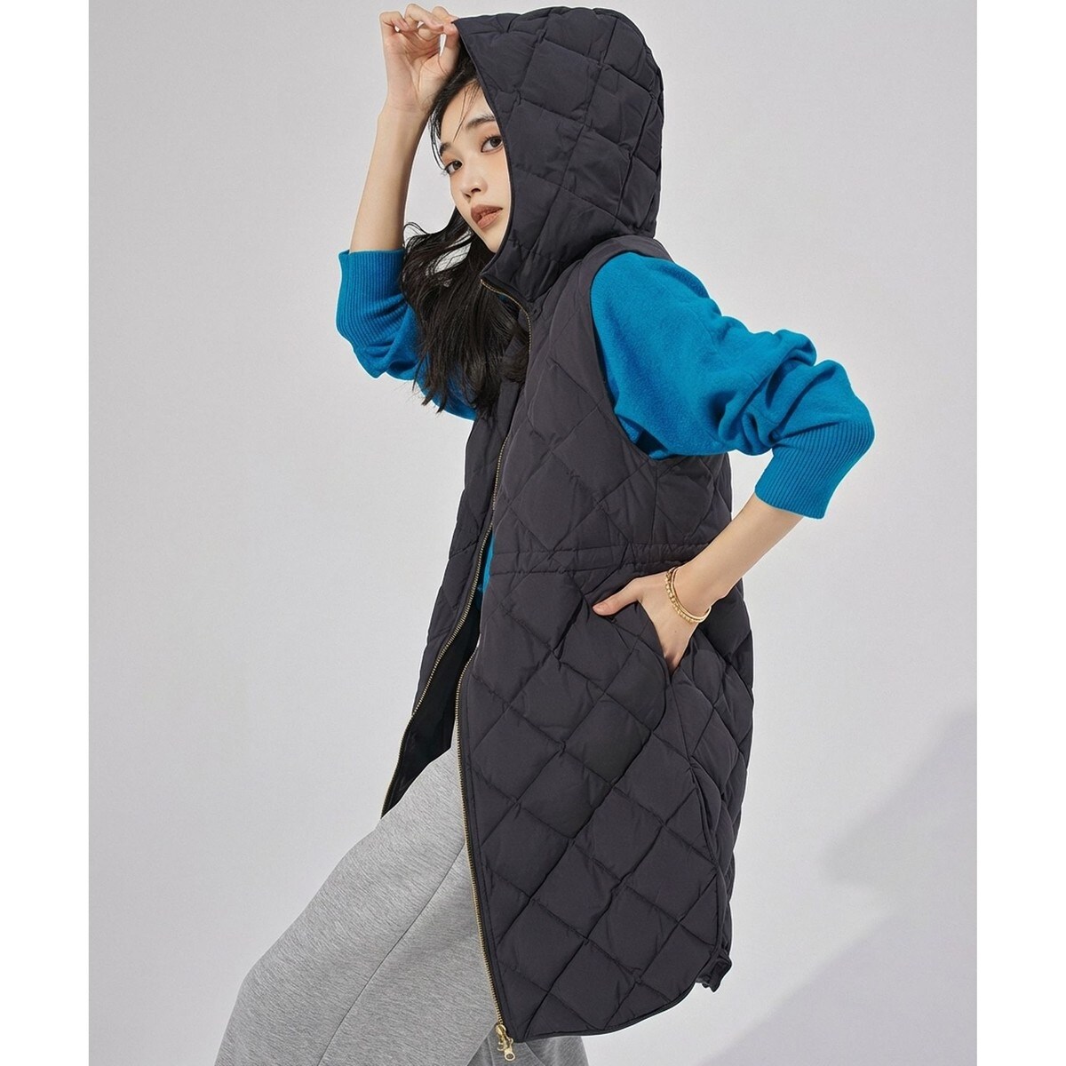 TAION×UNFILO 】フード付きジレ