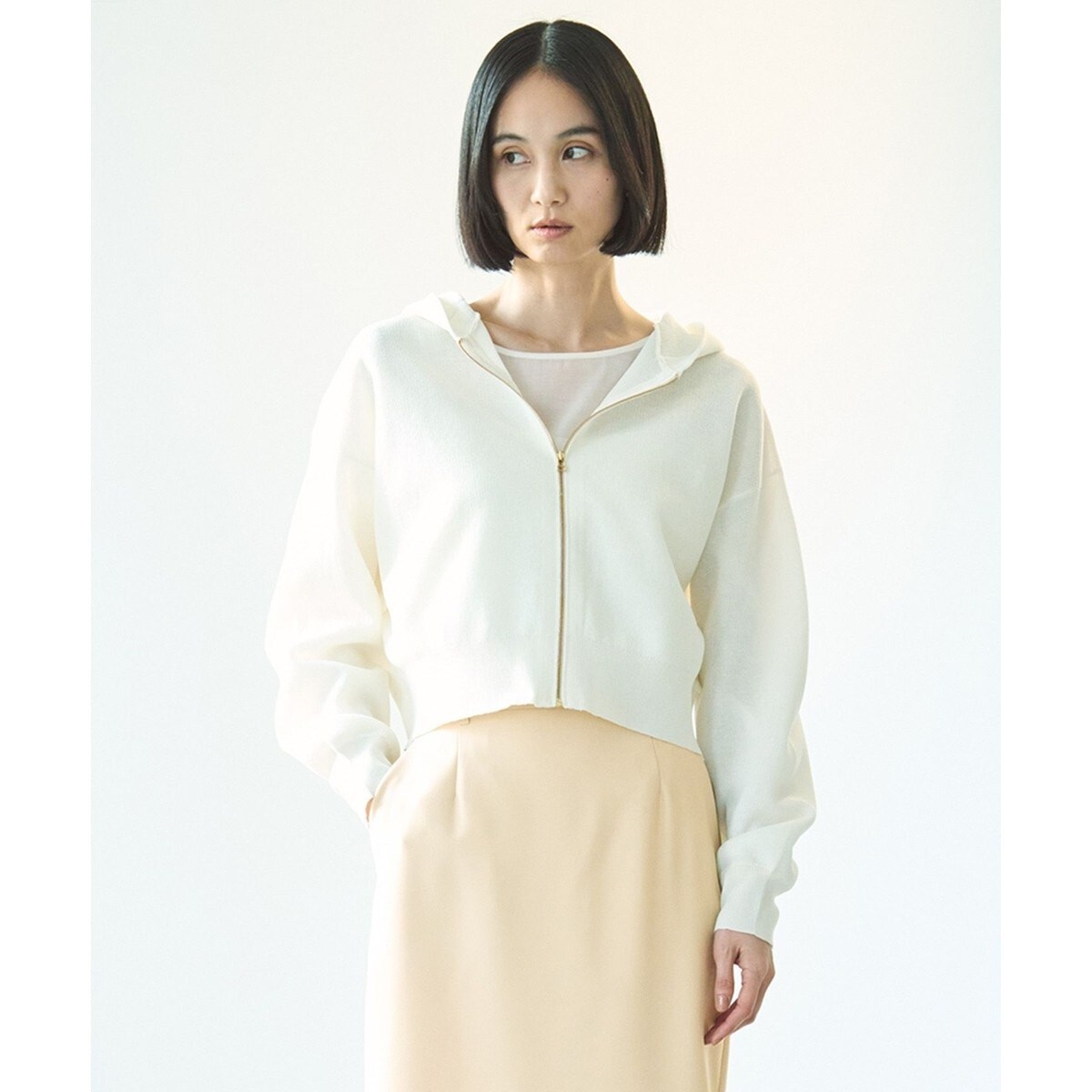 【新品】 UNFILO シアーダンボールニット ZIPフーディ 黒 抗菌防臭/UVケア】シアーダンボールニット ZIPフーディ