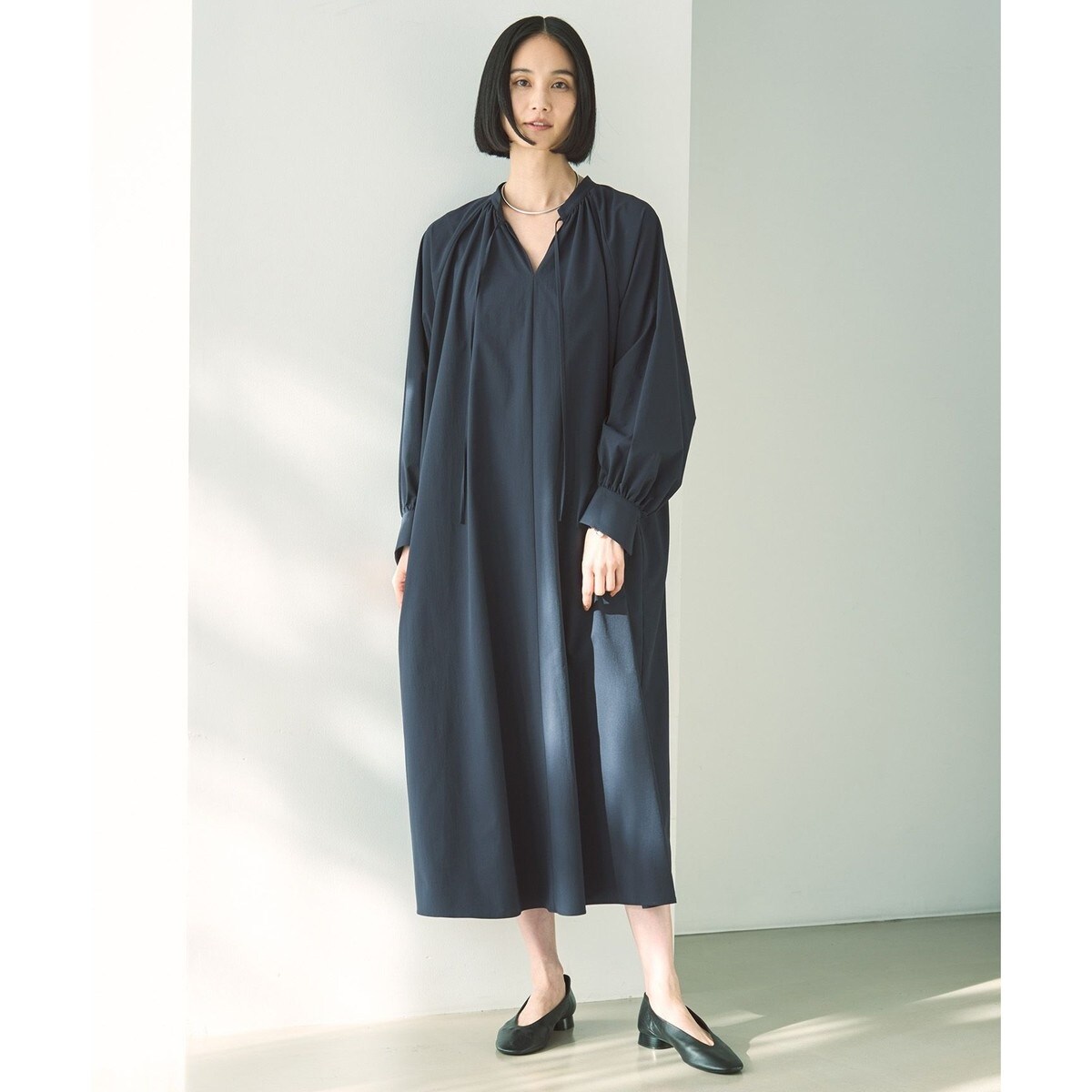 【吸水速乾/接触冷感】BREEZEMOVE ウエストドロストワンピース　XL UNFILO L 【吸水速乾/接触冷感】BREEZEMOVE ウエストドロスト