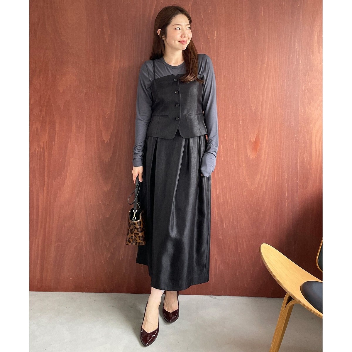 INED30th×スタイリスト・辻直子コラボ》ボリュームフレアマキシ