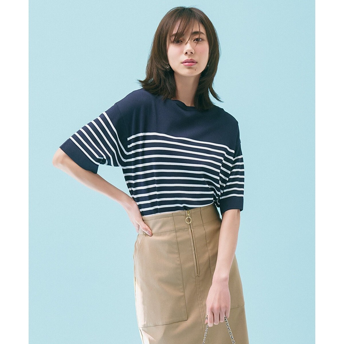 スゴ機能美 ハーフスリーブ ニット