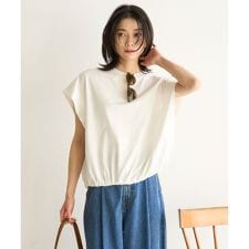 【UVカット/接触冷感】フレンチスリーブ ドロストTシャツ