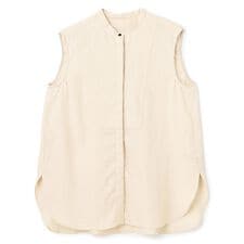 リネンレーヨン ノースリーブブラウス