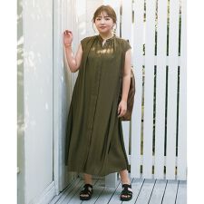 【撥水/接触冷感】ヴィンテージシアー ギャザーワンピース | アンフィーロ(UNFILO)