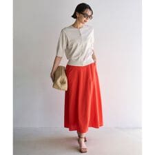 リネンレーヨン セミフレアスカート