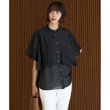 【接触冷感/洗える】シアー ヨークシャツ