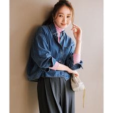 【UNFILO DENIM LIGHT】 クロップドシャツ