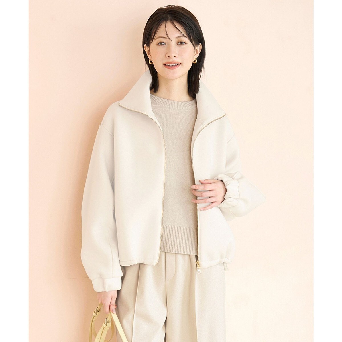 VERY×UNFILOコラボ】BEAUTY FORM JERSEY+ ZIPブルゾン