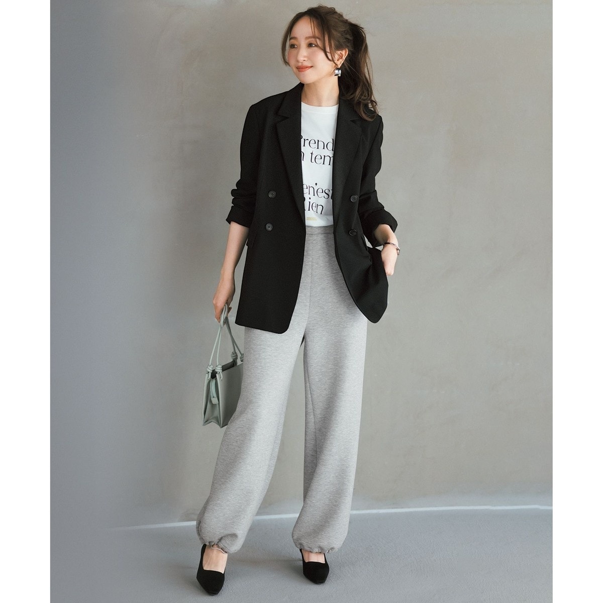 【野呂佳代さん着用】BEAUTY FORM JERSEY イージーパンツ