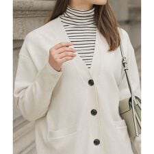 【暖かさ＆着心地の良さで大ヒット】コットンカシミヤ タートルネックカットソー