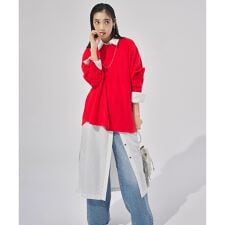 ポプリン シャツワンピース