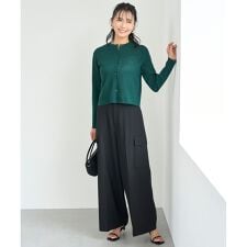 アンフィーロ(UNFILO)の【洗える/ストレッチ】ウールライク カーゴワイドパンツ