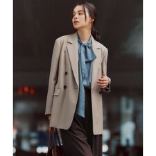 ウールライク ダブルブレスト ジャケット