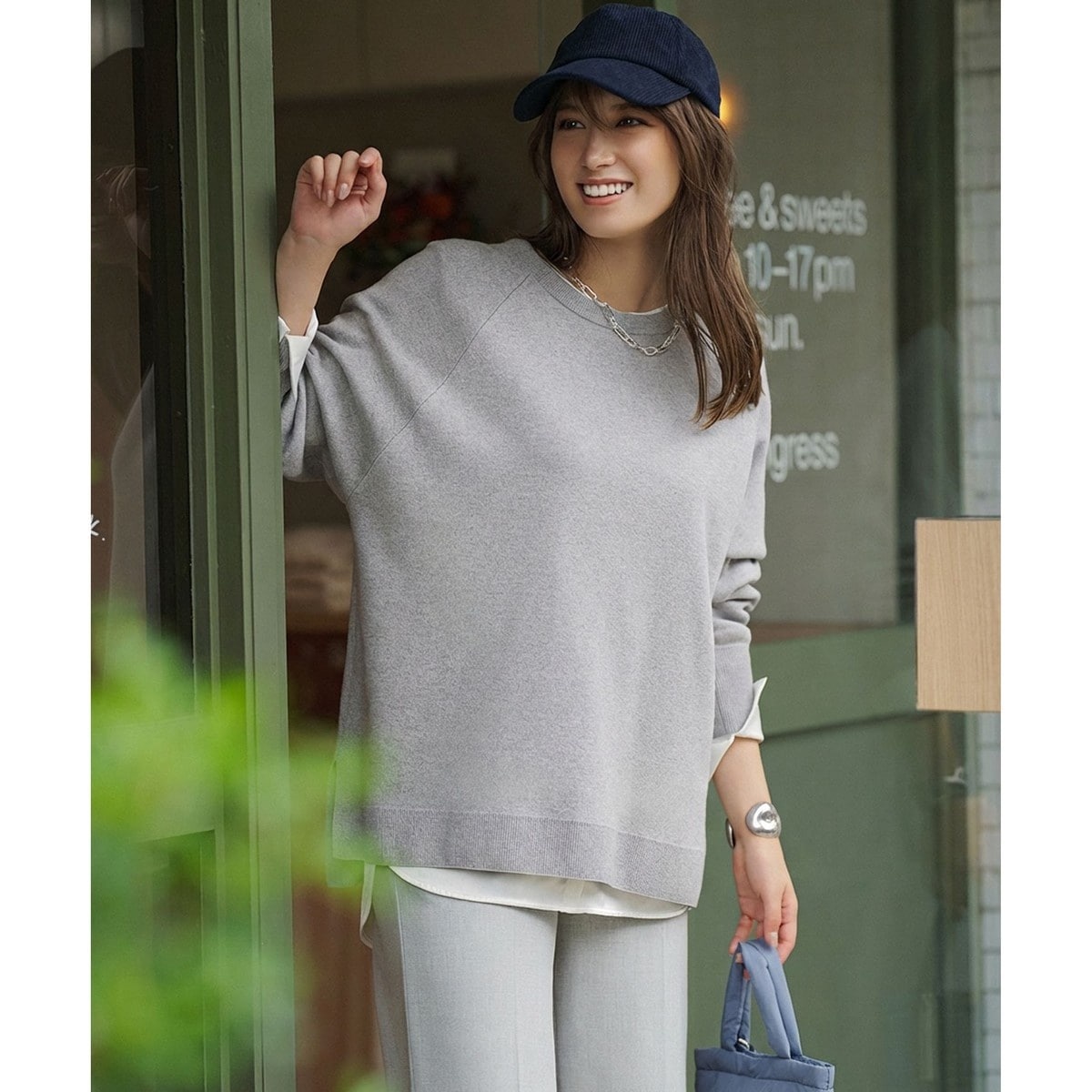 新品タグ付✨ FRAMeWORK コットンカシミヤ クルーネックニット 赤 F