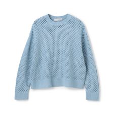 【野呂佳代さん着用】ふわふわニット メッシュプルオーバー