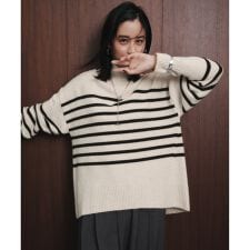 カシミヤブレンド ハイネックニット