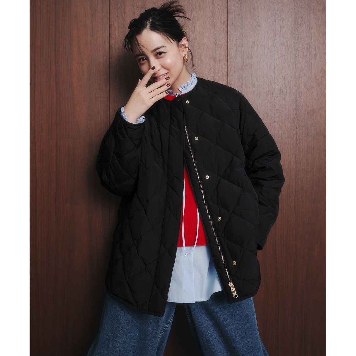 自宅で洗濯OK / 軽量で暖かい】TAIONコラボ キルティングブルゾン