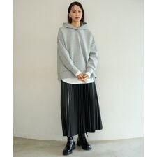 【野呂佳代さん着用】フェイクレザー プリーツスカート