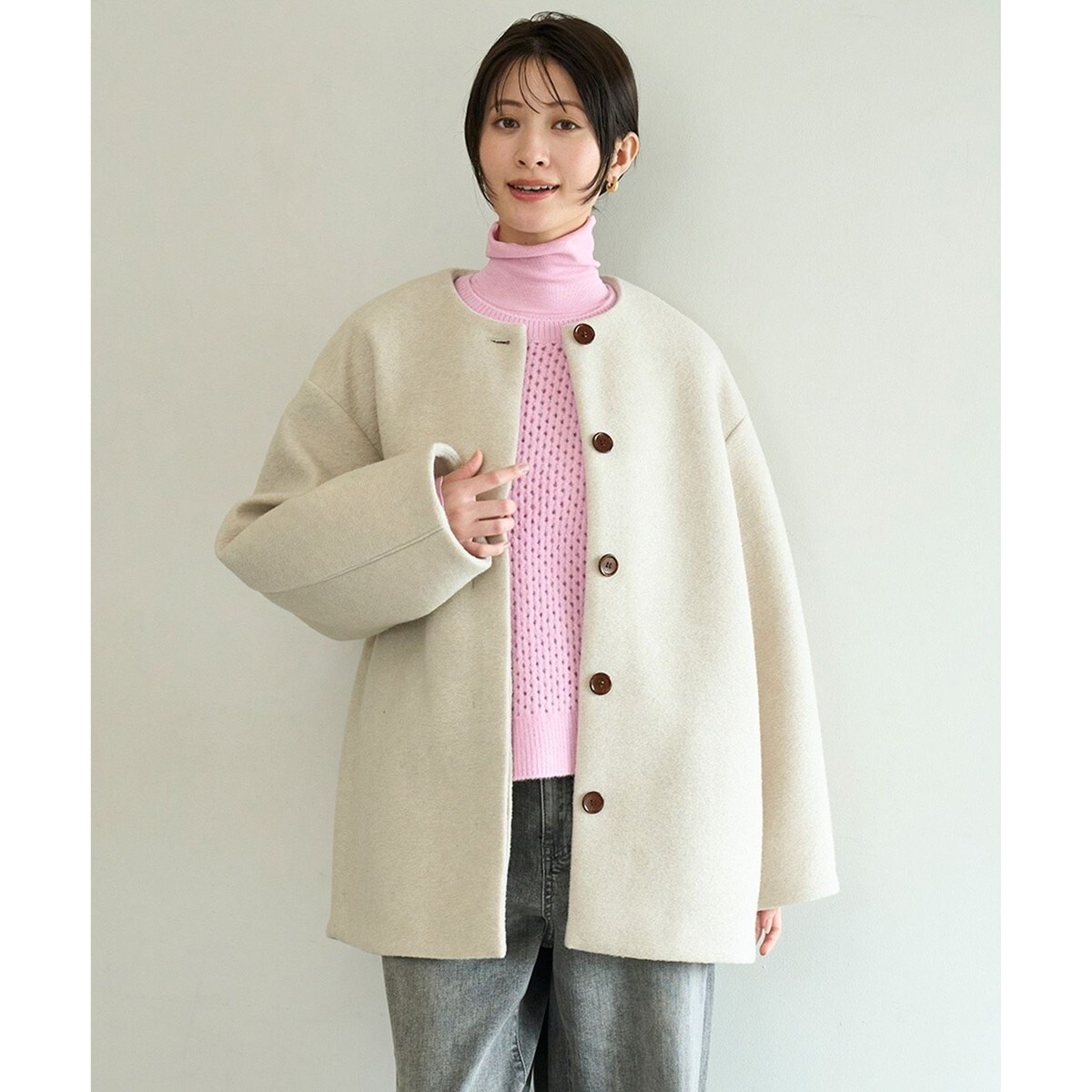 HAMILTON コンパクトノーカラーコート◇ | スローブ イエナ(SLOBE IENA