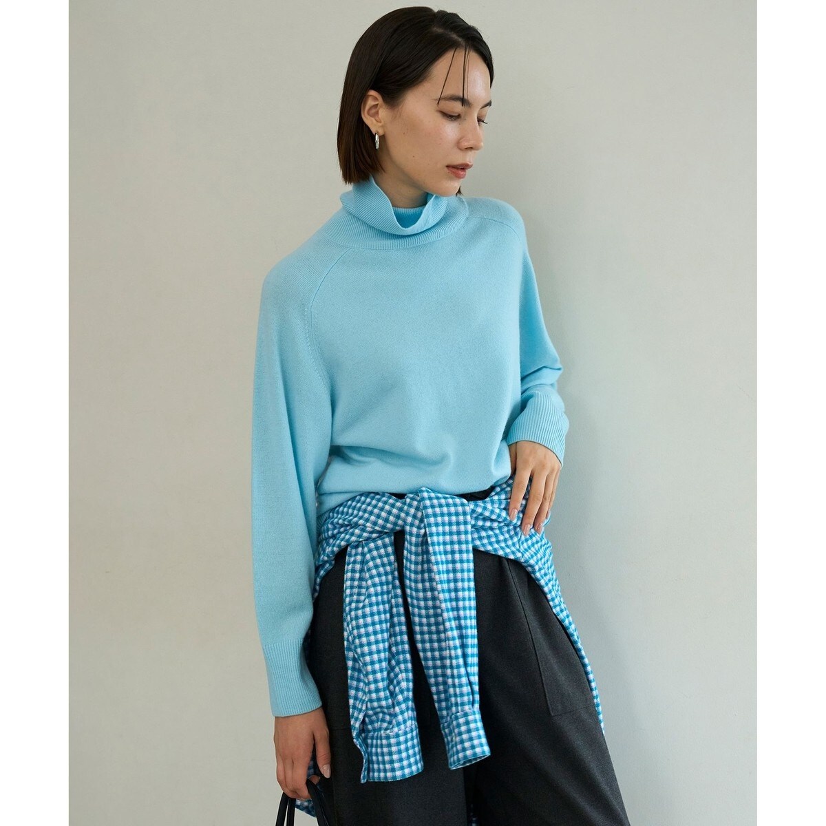 ラムウールカシミヤ ボトルネックプルオーバーニット | アンタイトル