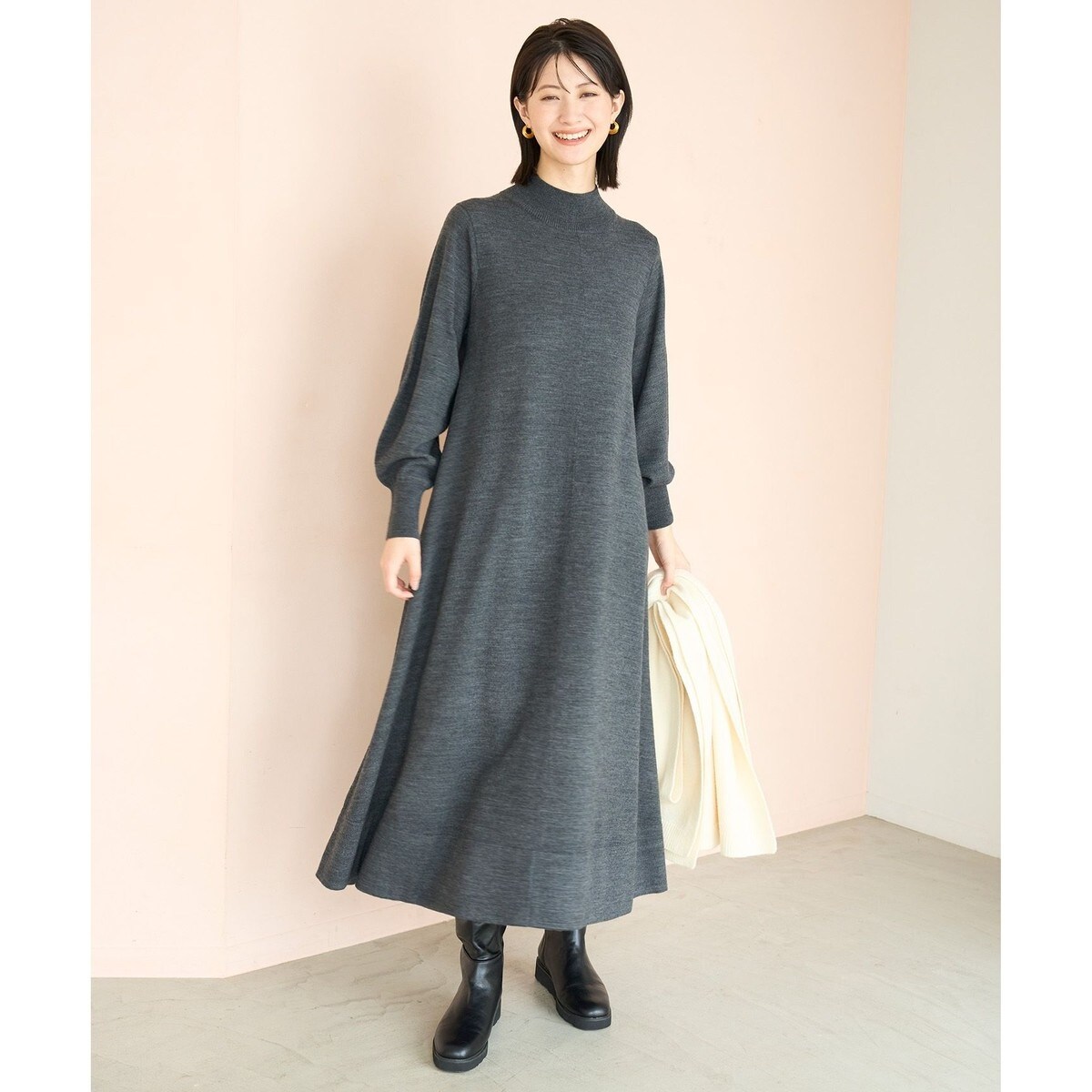 SLOW/一部店舗限定】ニットトータル スリーブレス ワンピース | 23区