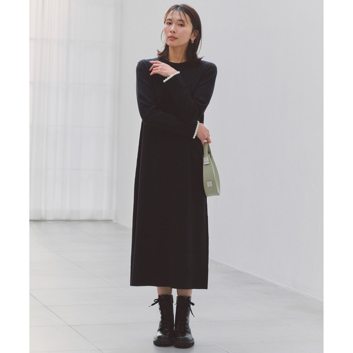 フリルトリミング ニットワンピース | アンフィーロ(UNFILO) | マルイ