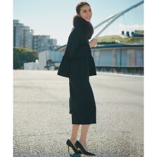 【セレモニー】BEAUTY FORM KNIT ペプラムセットアップ