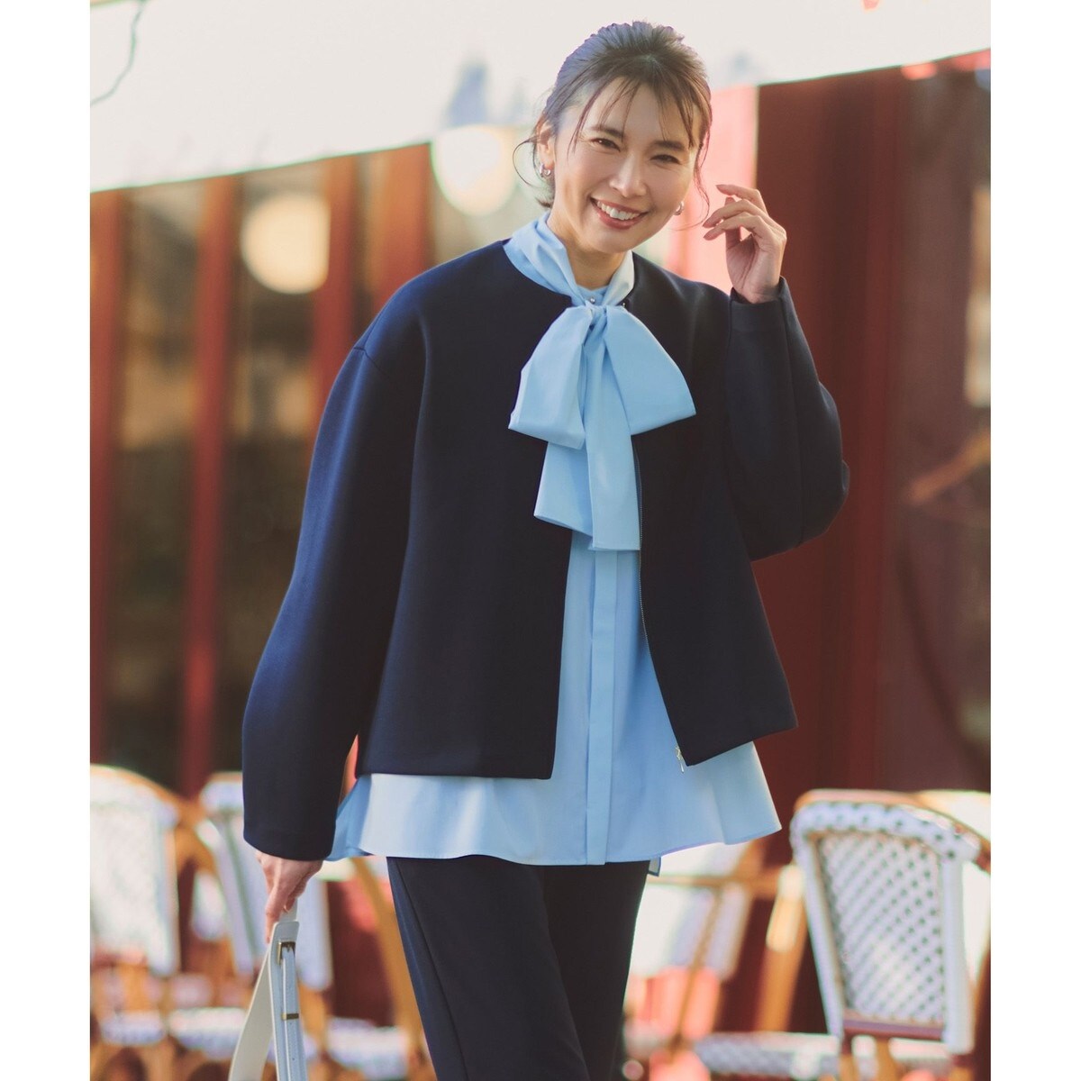 ウールブレンド ノーカラーコート | アンフィーロ(UNFILO) | マルイ