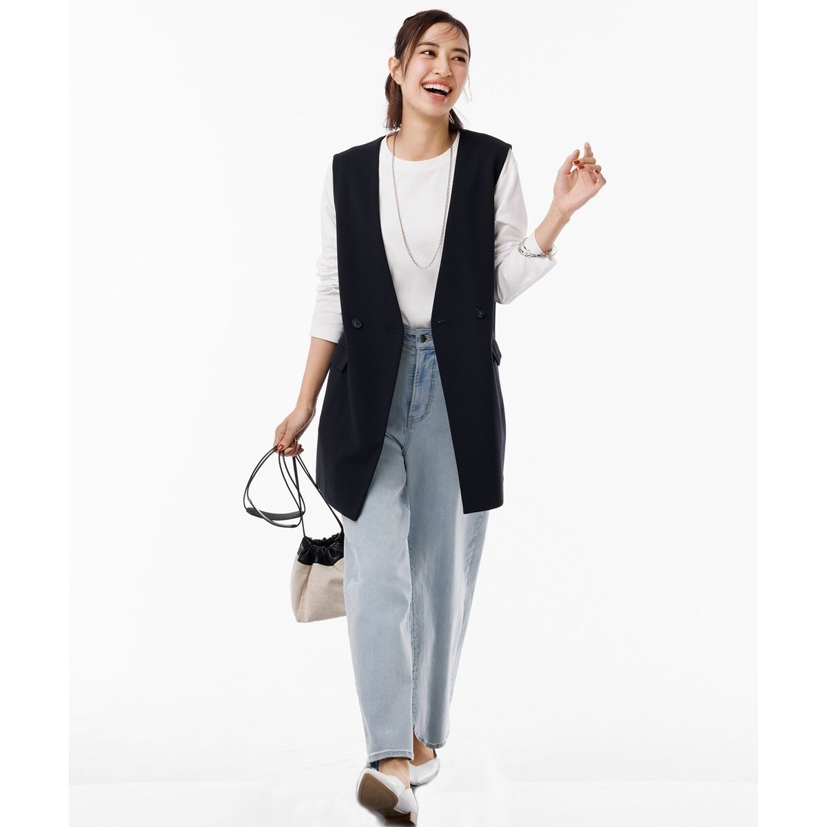 UNFILO♥撥水　カーブワイドダメージデニム2本セット♥S♥美品＆新品送料込み UNFILO DENIM】撥水 カーブワイドデニム | アンフィーロ(UNFILO