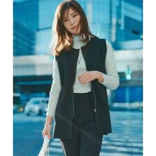 【セレモニー】BEAUTY FORM KNIT ZIPジレ