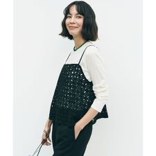 【2点セット】ラッセルレース キャミレイヤード Tシャツ