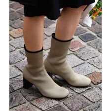 【防水 / 洗える】オブリークトゥ ブーツ