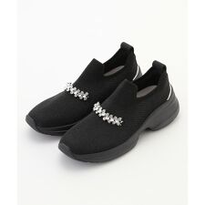 ステッピ(steppi)の【撥水/洗える】ボリュームソール ビジュースニーカー